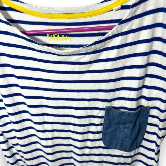 Mini Boden Girls Blue Striped Jumpsuit Size13-14y Short Sleeve Casual One-Piece - Picture 4 of 4